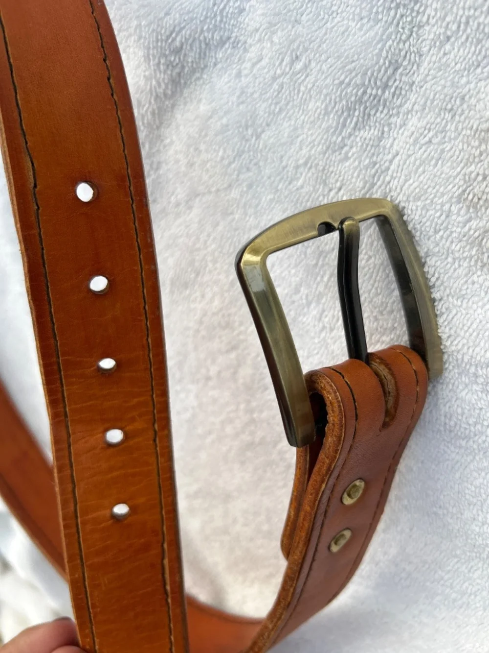 Mens leather belt